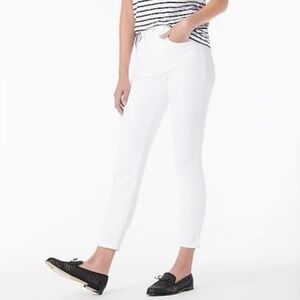 New J Crew Tall 9" High Rise Toothpick Jean white